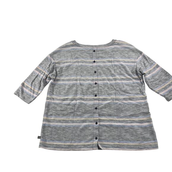 T By Talbots Striped Polyester Cotton Spandex Top Xp - Picture 8 of 8